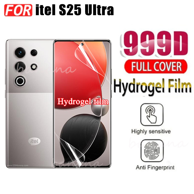 Itel S25 Ultra Full Transparent Hydrogel Soft Film Bảo vệ màn hình + Mặt sau Flim + Ống kính máy ảnh Flim