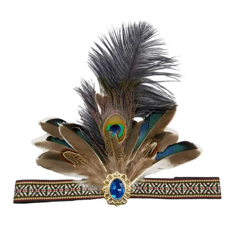 Băng đô lông vũ phù hợp cho carnival và Fat Tuesday