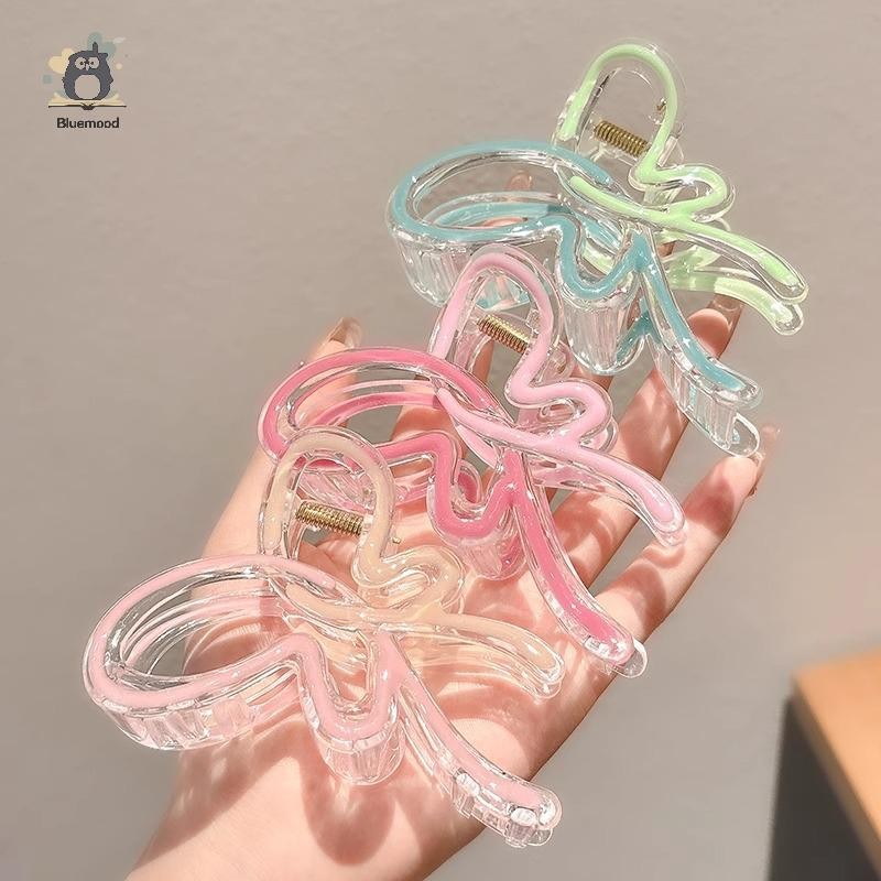 [Bluemood] Kẹp Tóc Màu Gradient dành cho Nữ Hairgrips Acrylic Vuốt Tóc Kẹp Tóc Phụ Kiện Tóc Thanh Lịch Bé Gái Mũ Mới