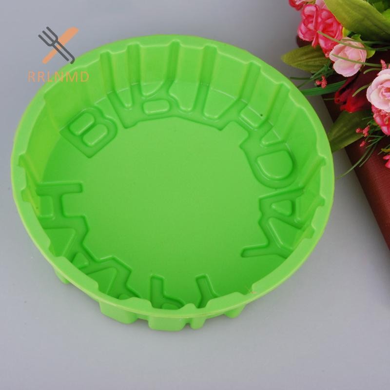 Rrlnmd Khuôn Bánh Silicon Lễ Hội Bánh Nướng Chảo Mousse Khuôn 3D DIY Thông Tư Chúc Mừng Sinh Nhật Handmade Nhà Bếp Dụng Cụ Nướng Bánh Accessorie MỚI