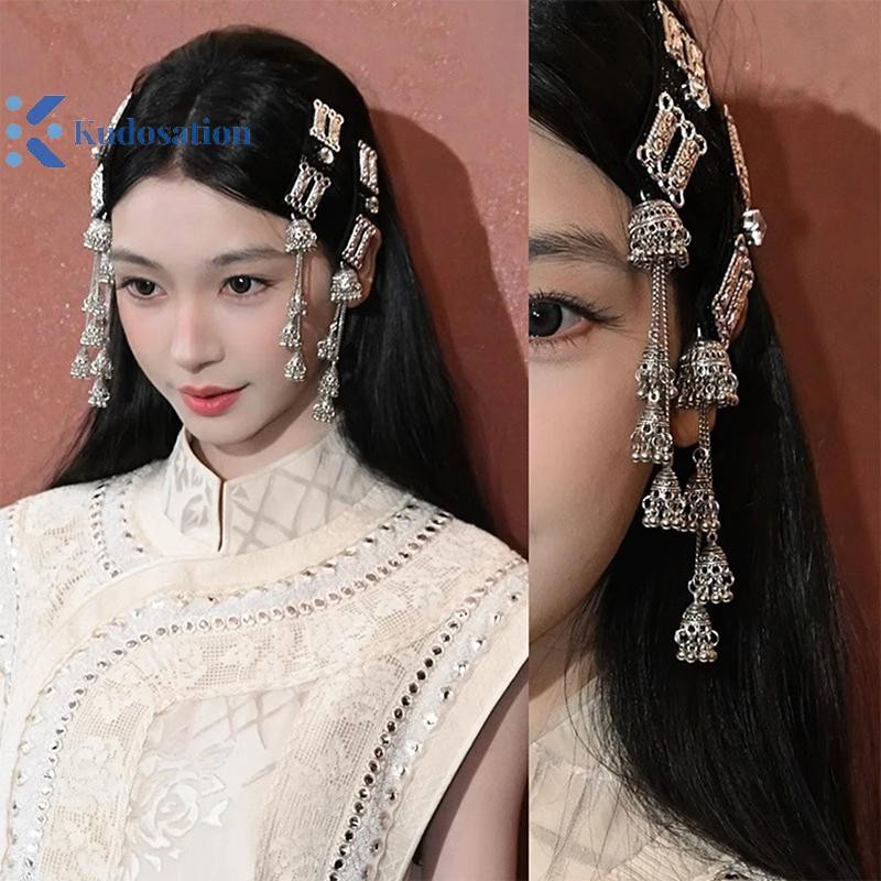 Kudosation Bạc Thanh Lịch Dép Handmade Tóc Kết Cấu Hợp Kim Kéo Dài Phụ Kiện Tóc