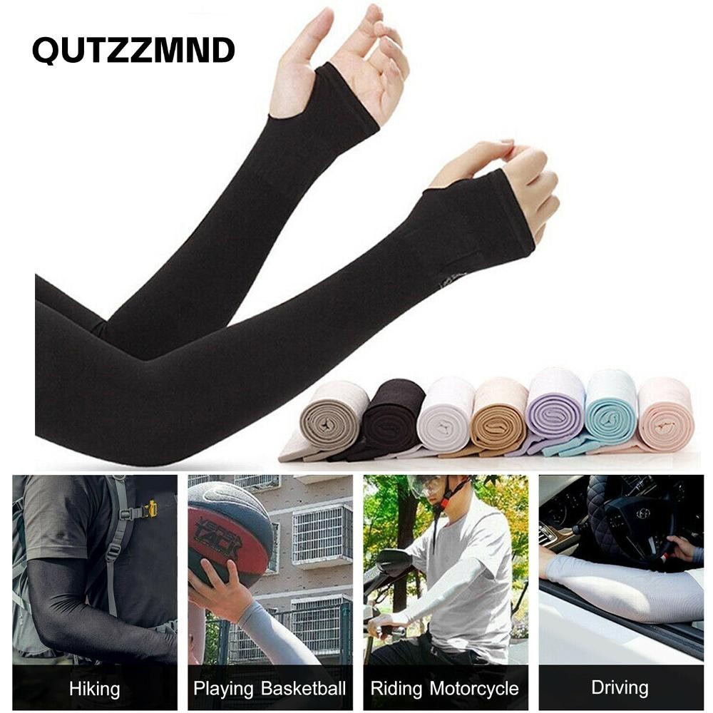 Qutzzmnd Tay áo lộ ngón tay cái Bóng rổ Chạy bộ chống nắng