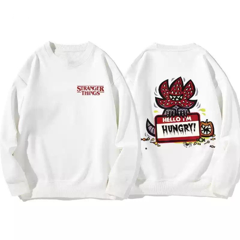 Áo Unisex Dài Tay Stranger Things Season 5 - Nhân Vật Demogorgon và Câu Lạc Bộ Hellfire