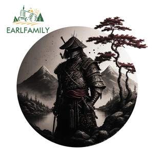 EARLFAMILY 13cm Samurai Chiến Binh Nhật Bản Dán Xe Hơi Cá Tính Chống Thấm Nước Vinyl Đề Can Thích Hợp Cho Ván Trượt Xe Máy Kính Chắn Gió Laptop