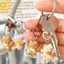 Móc khóa mèo khăn quàng cổ - Mặt dây chuyền túi động vật hoạt hình - Móc khóa điện thoại di động - Đồ trang trí túi học bằng nhựa - Phụ kiện chìa khóa sáng tạo - Quà sinh nhật cho trẻ em