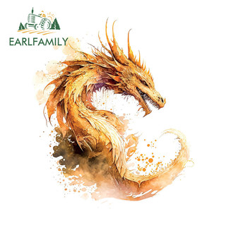 EARLFAMILY 13cm Đầu Rồng Graffiti Xe Miếng Dán Chống Thấm Nước Xe Máy Windows Ván Lướt Sóng Decal Cá Tính Chống Trầy Xước Bảo Vệ Cửa Xe Ô Tô