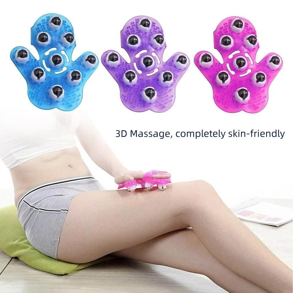 3 Con Lăn Bóng Massage Toàn Thân Găng Tay 360 Độ Giảm Đau Cơ Thư Giãn Chống Cellulite Máy Mát Xa Cho Tay Cổ Lưng Vai Mông Dụng Cụ Chăm Sóc Sức Khỏe