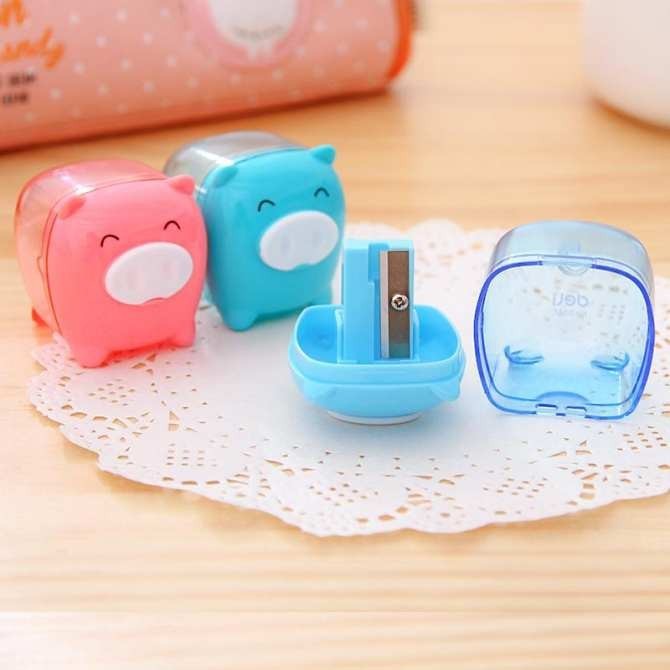 Chuốt gọt bút chì hình con heo Deli 0557. -