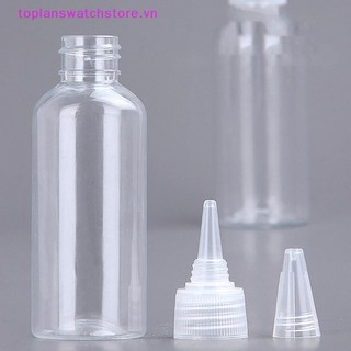 Toplanswatchstore 10-200ml Nhựa Bóp Nhỏ Giọt Có Vít Trong Suốt Mắt Mực Lỏng Dầu Nhỏ Giọt Chai Sắc Tố Sơn Hộp Đựng VN
