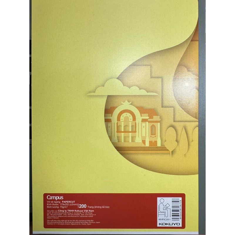 [ 2 CUỐN ] Tập Sinh Viên CAMPUS Kokuyo Paper Cut 200T kẻ ngang 70gsm ( Hà Nội, HCM)
