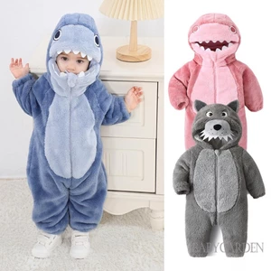 / / -Shark Trang Phục Hóa Trang Cho Newbron Bé Mùa Đông Ấm Áp Dài Tay Có Mũ Trùm Đầu Dễ Thương Sang Trọng Áo liền quần
