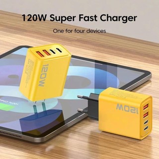 Sạc Điện Thoại 4 Trong 1 120W Đôi USB + Loại C PD Sạc Nhanh USB Loại C Sạc Cho Điện Thoại