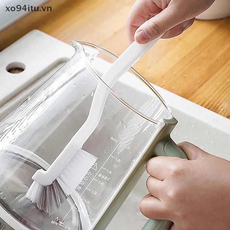 Xoitu 1 Bàn Chải Vệ Sinh Tay Cầm Dài Chai Sữa Thủy Tinh Ống Làm Sạch Bàn Chải Nhựa Làm Sạch Món Ăn Bàn Chải Hộ Gia Đình Dụng Cụ Nhà Bếp VN