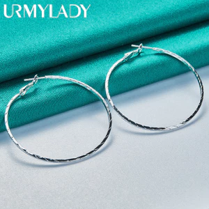 URMYLADY Bạc 925 Bông Tai Họa Tiết Da Rắn Cho Nữ Tiệc Cưới Thời Trang Trang Trang Sức Mỹ