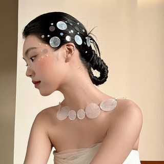 1 gói miếng dán ngọc trai cô dâu mới, phụ kiện vỏ và lấp lánh DIY thủ công