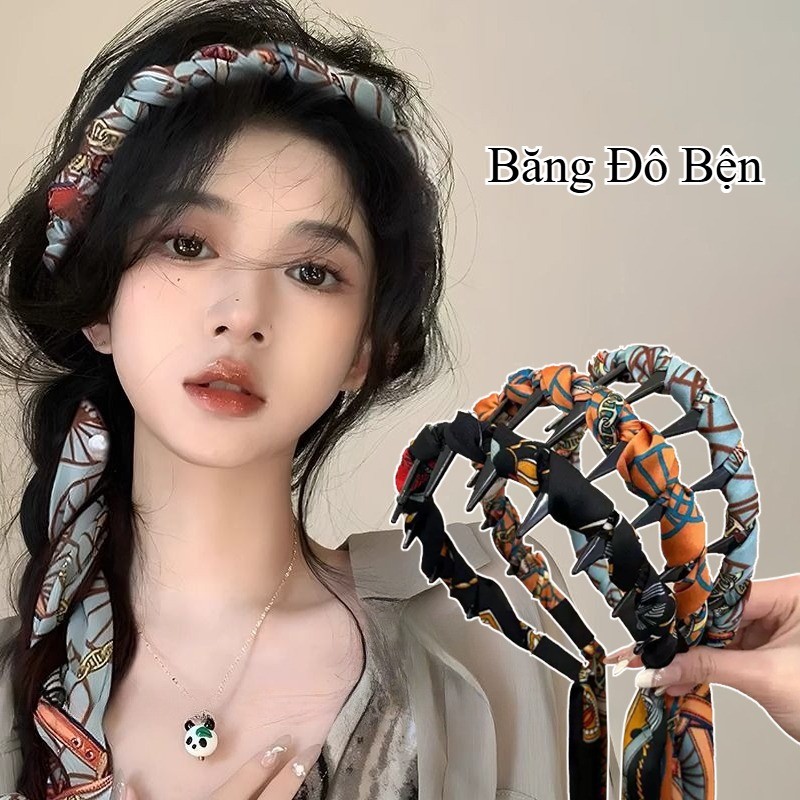 【Phụ Kiện Tóc】Băng Đô Cài Tóc Bện Đầu Ruy Băng Ngọc Trai Đẹp Thời Trang Hàn Quốc Cho Nữ