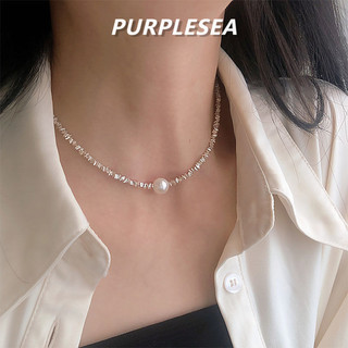 Vòng cổ Ngọc trai Bạc vuông không đều nữ, vòng tay bộ hai mảnh, phong cách Hàn Quốc, sang trọng, đa năng, thiết kế mới