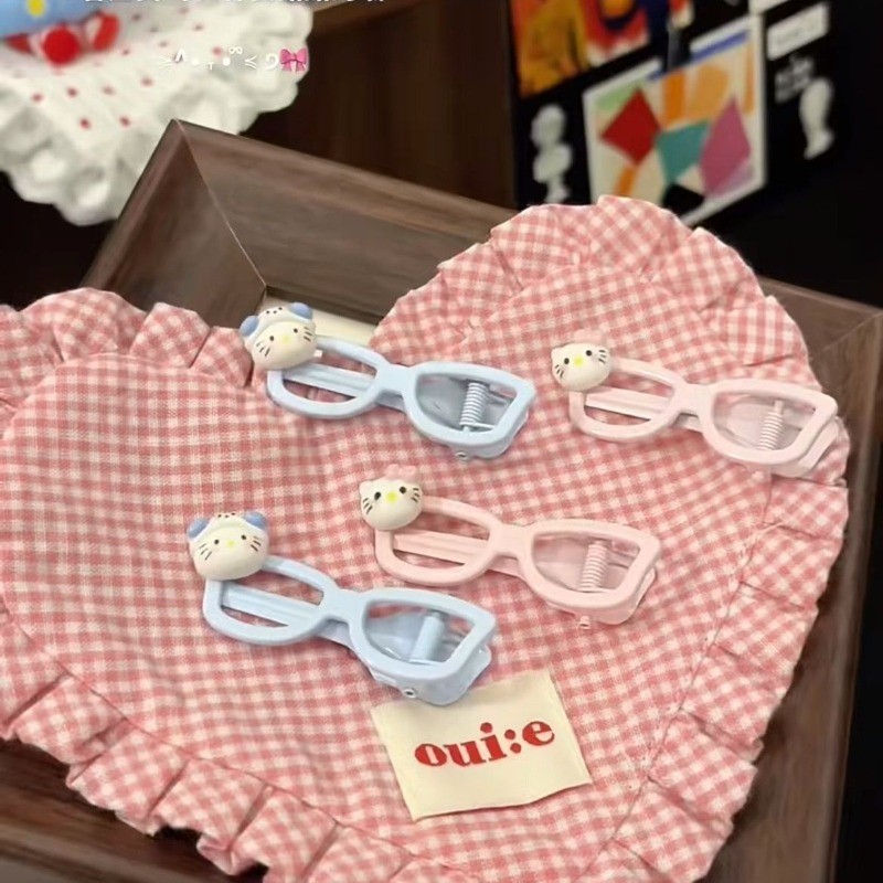 Ngọt Ngào Dễ Thương HelloKitty Kính Kẹp Tóc Nhỏ Bé Gái Trán Nổ Kẹp Phụ Kiện Tóc