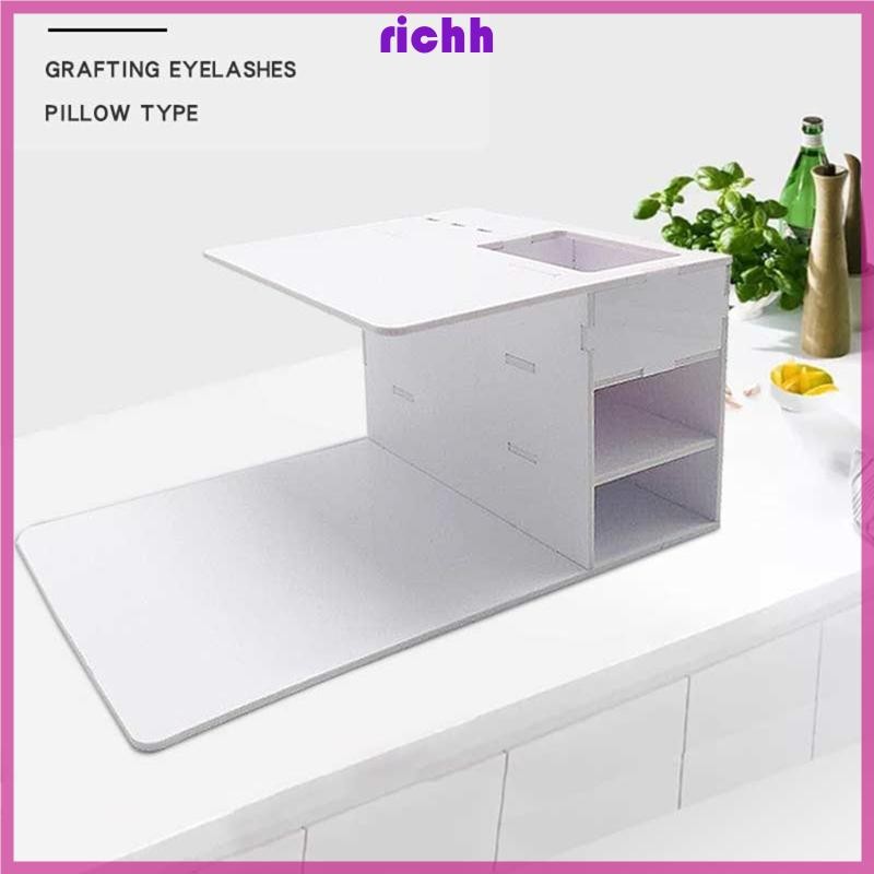⚝⚝Richh Di Động Nối Mi Gối Kệ Đứng Tủ Trưng Bày Dụng Cụ Trang Điểm Trắng