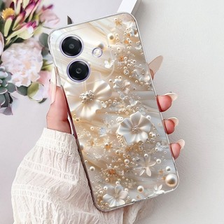 Dành cho Oppo A3 (Toàn cầu) / A3x 4G / A3x 5G Vỏ điện thoại hình mèo hoa thanh lịch Oppo A3x 4G 5G A 3X A3 Vỏ nhựa TPU silicon mềm