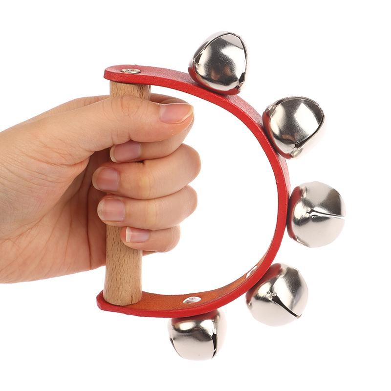 TMOY Chuông Tay Chuông Tay Với 5 Cái / 7 Chiếc Jingle Bells Tay Cầm Gỗ Nhạc Cụ Chuông Đồ Chơi Quà Tặng Cho Trường Học Âm Nhạc Lớp Chăm Sóc Ban Ngày Tại Nhà TCVN