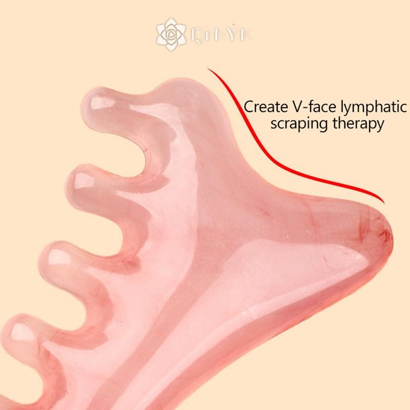QrhYK Cơ Thể Kinh Tuyến Massage Lược Nhựa Năm Răng Rộng Lược Châm Cứu Lưu Thông Máu Chống Tĩnh Điện Mịn Tóc Mới
