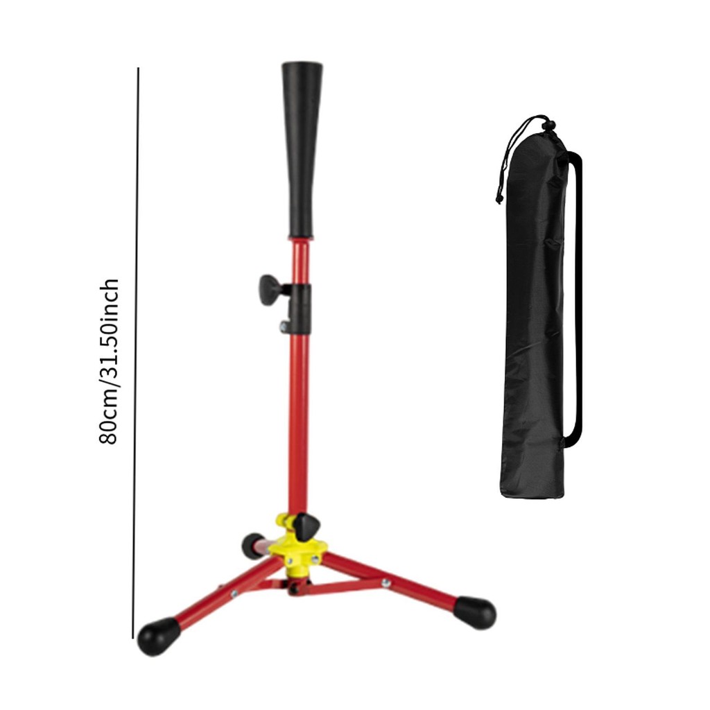 Áo thun bóng chày Batting Tee gấp có túi lưu trữ Giá đỡ có thể điều chỉnh Giá đỡ 15 inch đến 32 inch để tập thể dục trong nhà