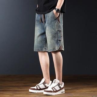 Quần Jean Nam DICHUANGZHE Quần Short Retro Thẳng Thường Ngày
