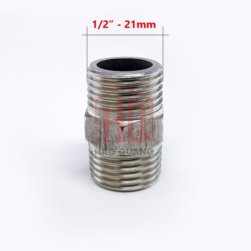 Kép Inox Ren Ngoài 21,27,27-21 – Nối Ống Nước, Khí Nén, Chống Gỉ