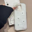 Ốp điện thoại hình chó con trắng hoạt hình + đứng cho iPhone 17 16 15 14 13 12 11 Pro Max X Xr XsMax 7 8 Plus SE2020