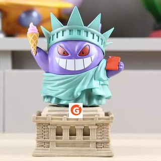 14cm Pokemon Gengar COS Tượng Nữ Thần Tự Do Anime Hình
