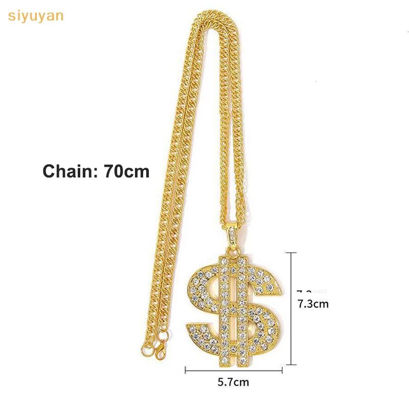 Siyuyan 50-120cm Quá Khổ Lớn Chunky Vòng Cổ Vàng Hip Hop Punk Gothic Rock Mặt Dây Chuyền Nhựa Đảng Đạo Cụ VN