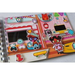 Cuốn abum  búp bê giấy  Căn hộ Toca Boca avatar world -Đồ chơi thủ công DIY