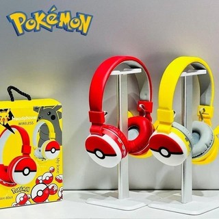 Anime MỚI Pokemon Pikachu Tai Nghe Bluetooth Tai Nghe Không Dây Hoạt Hình Stereo Tai Nghe Tai Nghe Có Mic Hottie Quà Tặng Thời Trang