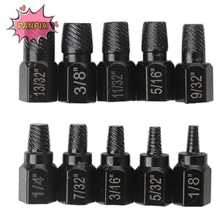 Pnpia 10 Cái Bộ Dụng Cụ Hút Vít Thép Hợp Kim Bị Hư Tổn Bộ Tháo Vít Dễ Dàng Ra Mũi Khoan Vít Bu Lông Stud Đa Đường Vít Extractor Boutique