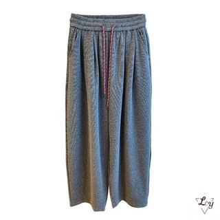 Quần ống rộng tôn dáng cho nữ, dáng quả lê, cỡ lớn, lót lông cừu và dày dặn, quần dài dệt kim thẳng, rộng rãi và giúp thon gọn, đa năng cho mùa thu đông, quần thể thao và thường ng