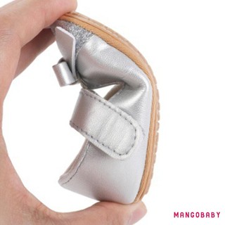 Mg-baby Girls Mary Jane Flats Long Lanh Thái Nơ Đầm Giày Chống Trơn Trượt Sơ Sinh Cũi Giày