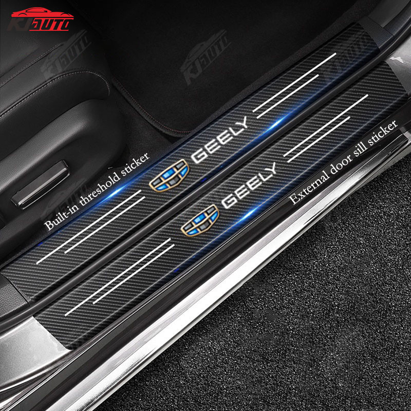 Geely Xe Sill Miếng Dán Chống Trầy Xước Chống Thấm Nước Cốp Xe Bảo Vệ Cửa Xe Da Bao Phụ Kiện Cho Coolray Okavango Emgrand Azkarra