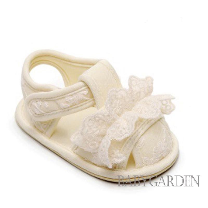 / / -Baby Girls Dép Mùa Hè Nơ Dễ Thương / Ruffle Giày Đế Bằng Chống Trơn Trượt Giày Tập Đi Đầu Tiên