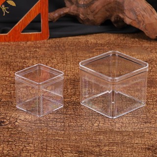 [Gou] Hộp Kẹo Nhựa Vuông Thực Phẩm Trong Suốt Bao Bì Kẹo Cưới Hộp Nhựa Có Nắp VN