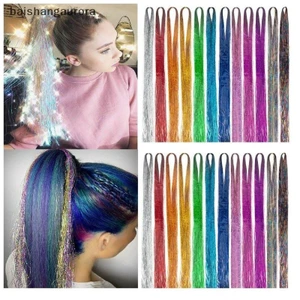 Basa 200 Dây Horapic Sparkle Hair Tinsel Extensions Dazzles 90cm Nữ Hippie BASD