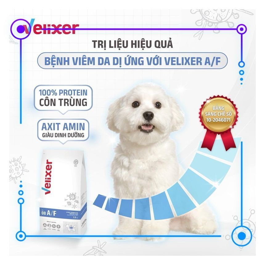 (1.5KG) VELIXER A/F - TRỊ LIỆU BỆNH VIÊM DA DỊ ỨNG CHO CHÓ | Shopee ...