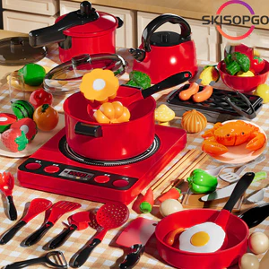 【SKISOPGO】Mô phỏng nấu ăn Bộ đồ chơi nấu ăn nhà bếp Bộ nấu ăn Đồ chơi giáo dục thông minh Đồ chơi nướng thịt thông min