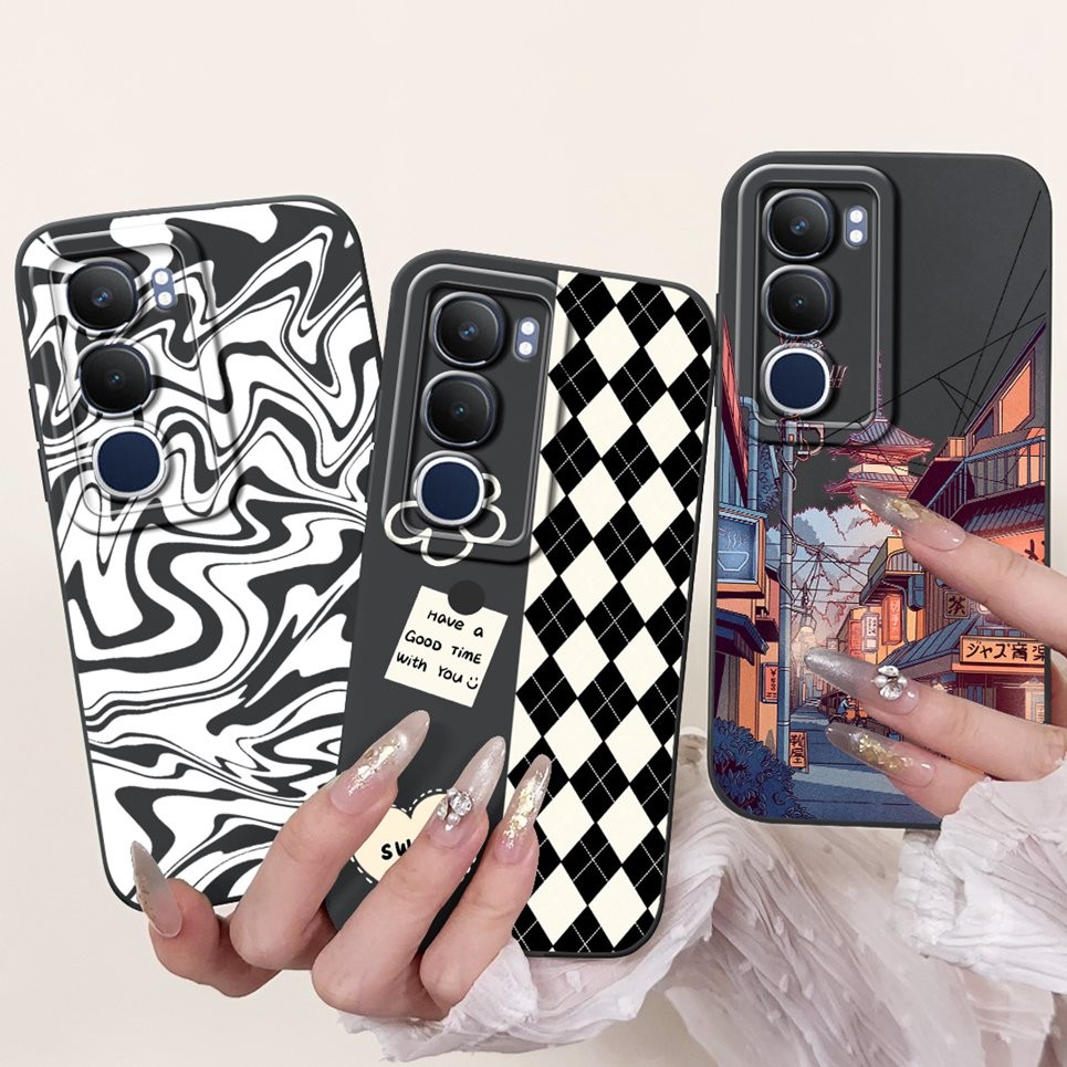 Ốp Chống Sốc Cho Vivo Y19s / Vivo V2419 Ốp điện thoại Thời Trang Mặt Trăng Đêm Goth Vỏ Thời Trang Mềm Silicon Lỏng Vỏ Mờ