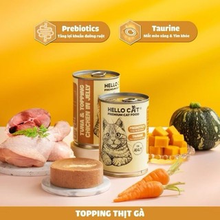 [COMBO] Pate Cho Mèo - Thức Ăn Cho Mèo Mọi Lứa Tuổi Trong Thạch Hello Cat Tuna 400g Pet Kool