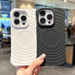 Ốp điện thoại Tpu từ tính hình khuyên sóng cho IPhone 16 15 15pro Max 13 Mini 14 14pro 14max 12 11 Pro Max IX XR SE2 Plus Bìa mềm p2