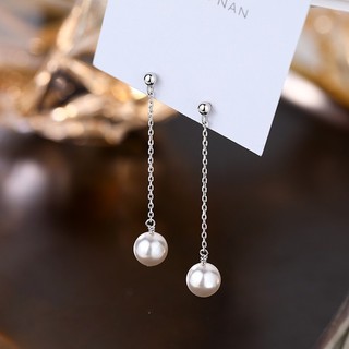 Bông tai mặt dây chuyền ngọc trai bạc S925 Trang sức thời trang đơn giản Quà tặng nữ