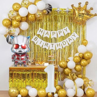 Set Bóng Trang Trí Sinh Nhật Tuổi Mèo,tuổi Mão, thôi nôi, 12 con giáp cho bé gái - bé trai  SNTE - RÈM Cao su