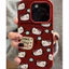 Lucky kt rượu vang mèo mềm cho ốp lưng iphone 16PROMAX 16 15 15promax 14promax 13promax 11 11pro 12promax XR 7p 8plus Kết cấu bề mặt sáng