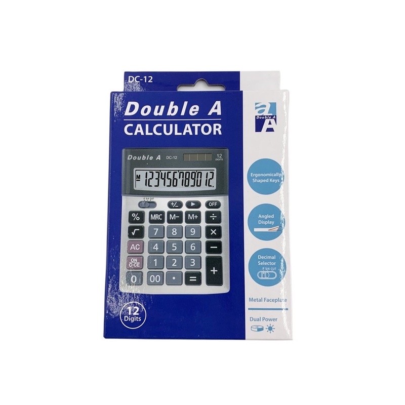 Máy tính, máy tính tiền cơ bản 12 số Double A DC-12 DC12.